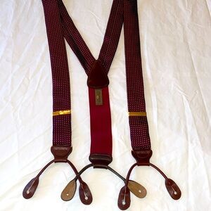 Trafalgar Burgundy and Brown Suspenders